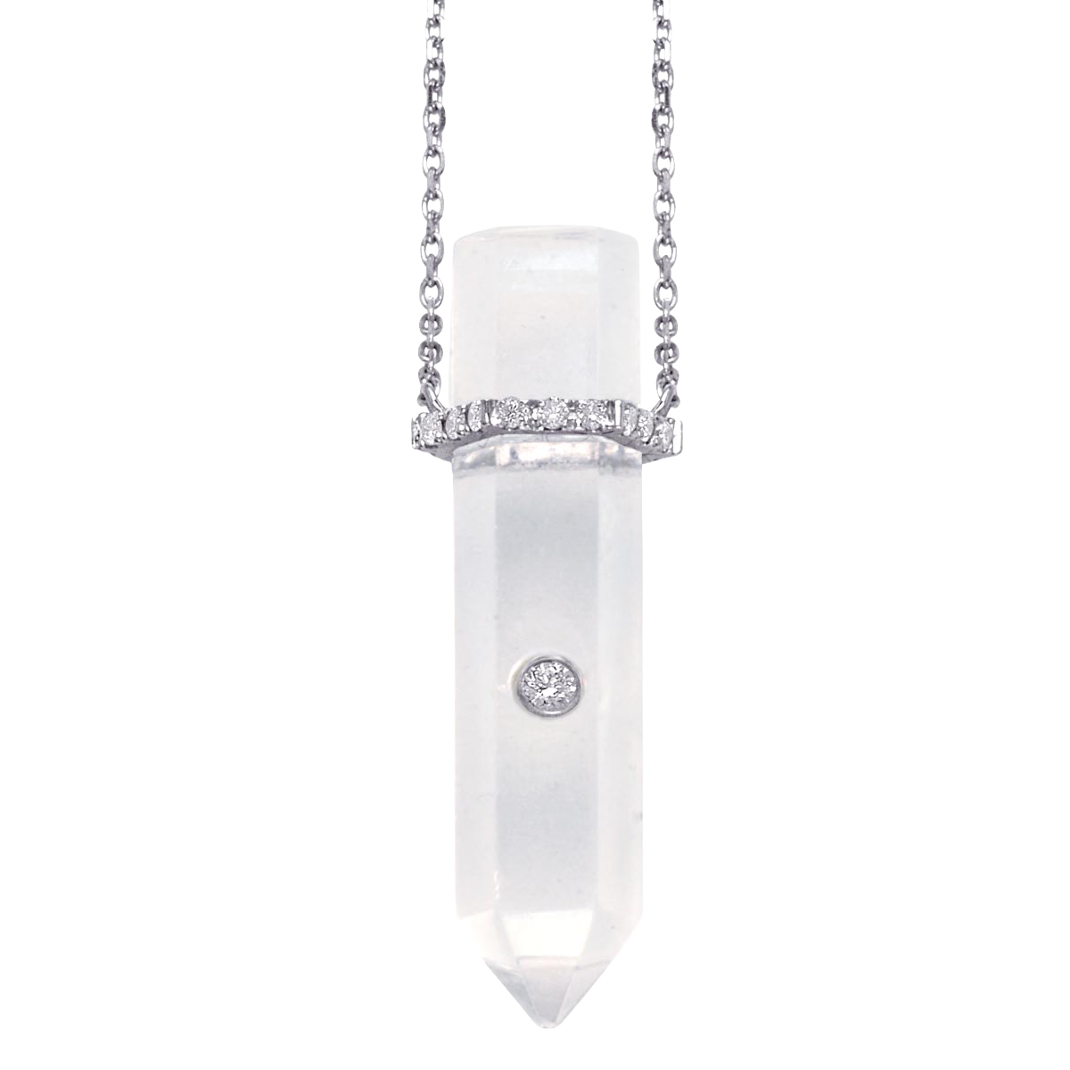 Clear Quartz Point Pendant Necklace