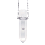 Clear Quartz Point Pendant Necklace