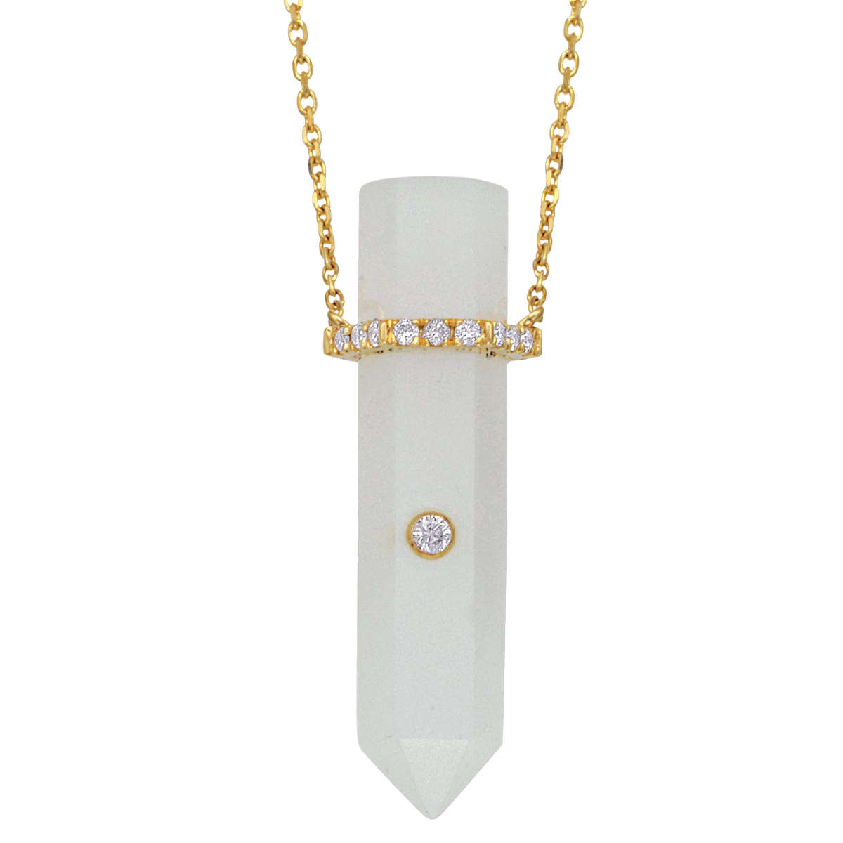 Moonstone Point Pendant Necklace