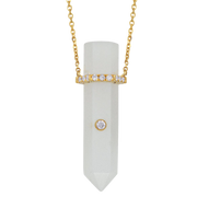 Moonstone Point Pendant Necklace