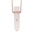 Rose Quartz Point Pendant Necklace