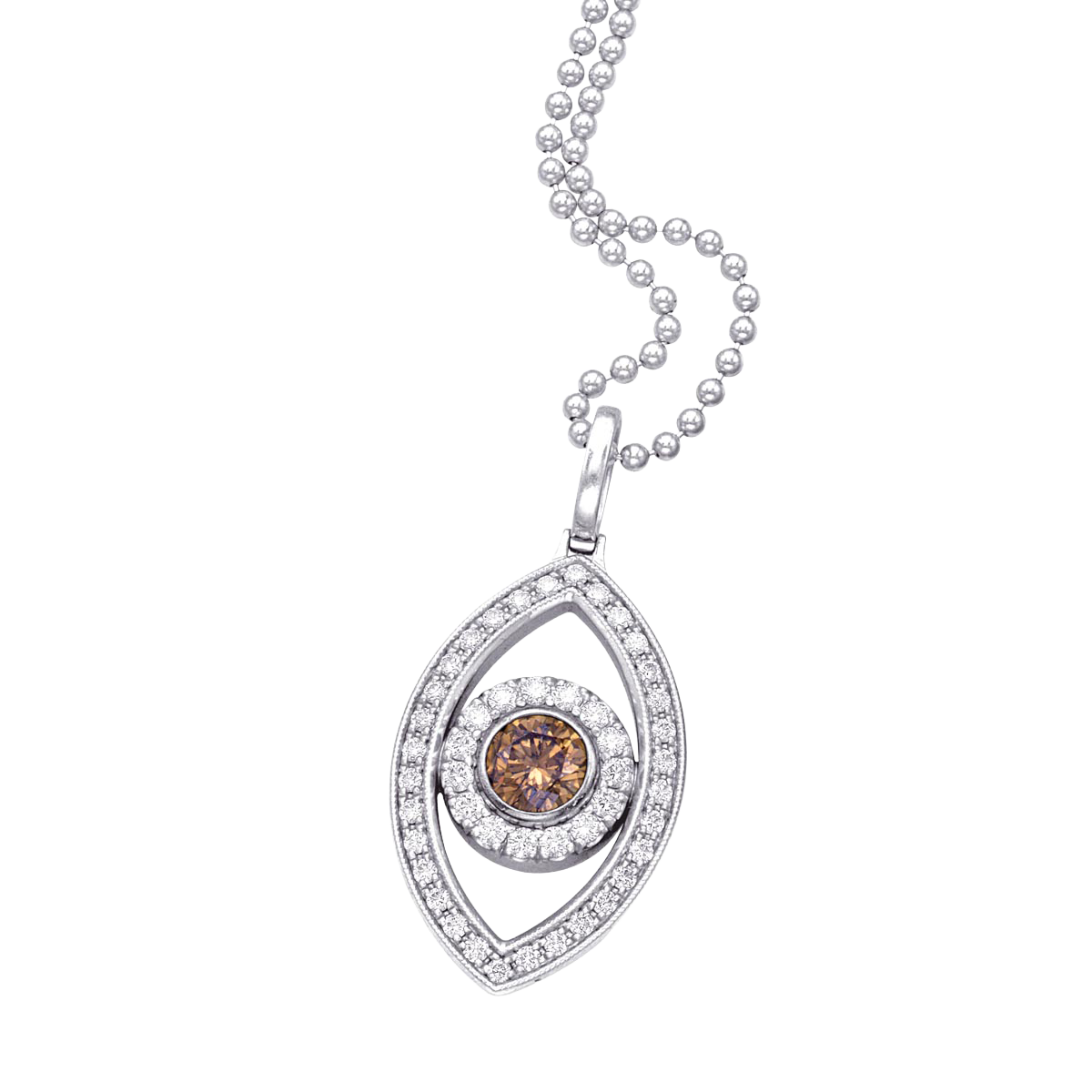 Evil Eye Diamond Pendant Necklace