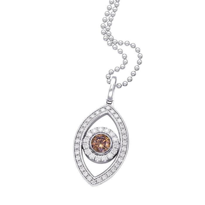 Evil Eye Diamond Pendant Necklace