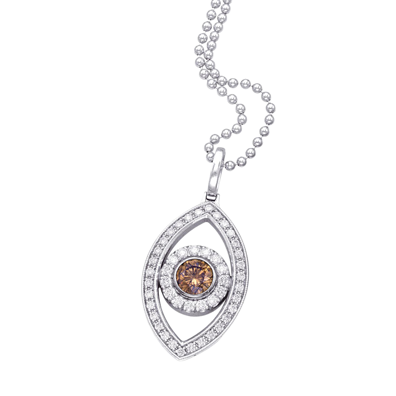 Evil Eye Diamond Pendant Necklace