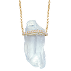 Raw Aquamarine Bar Necklace