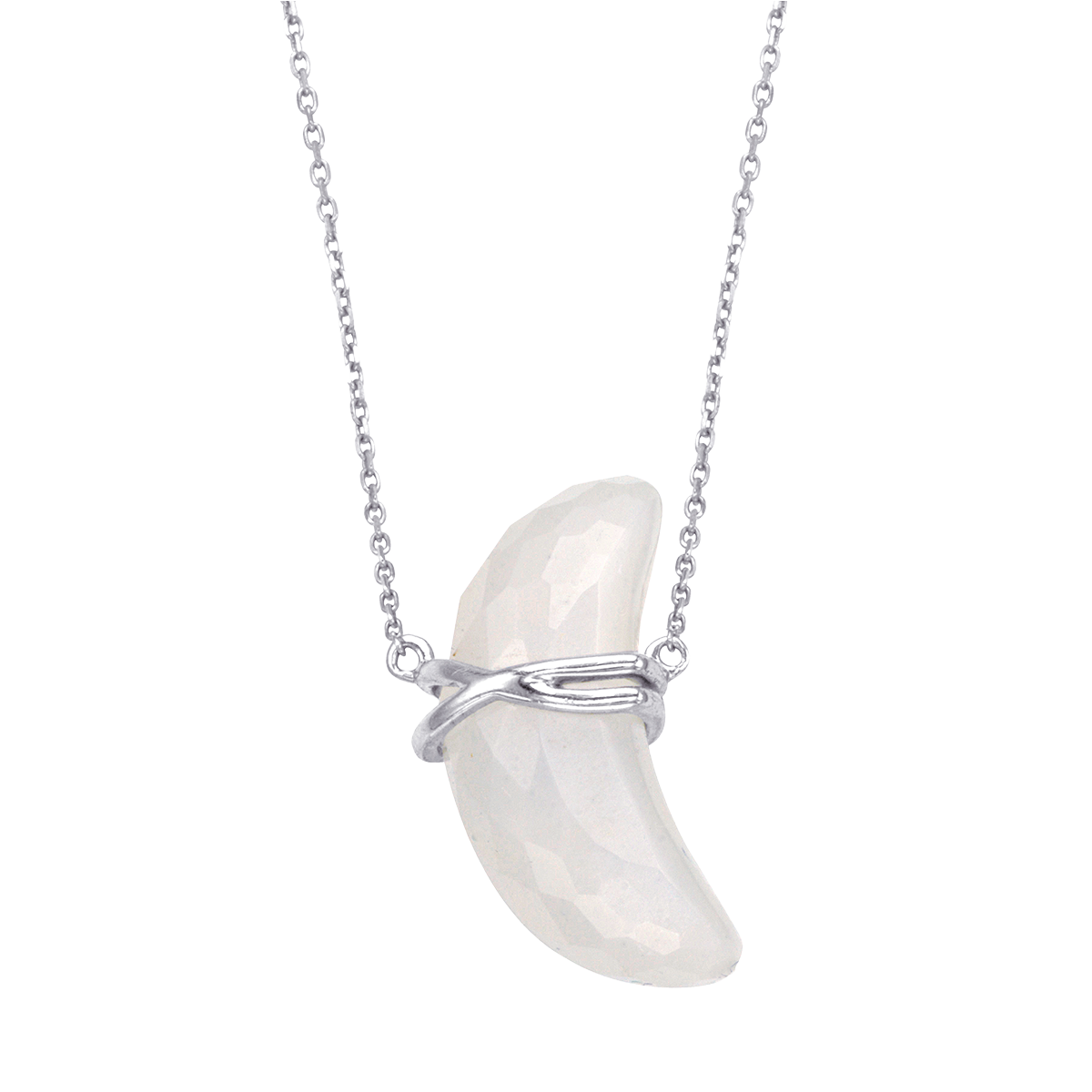 Crescent Moonstone Necklace
