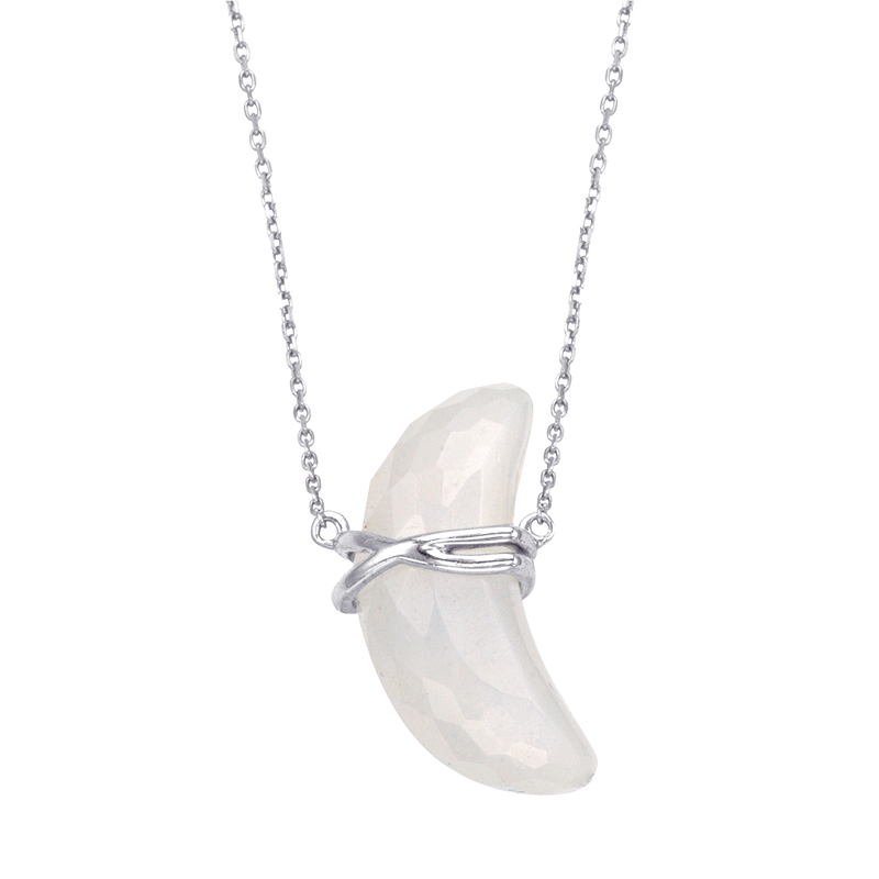 Crescent Moonstone Necklace