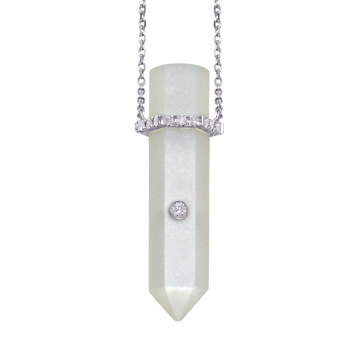 Moonstone Point Pendant Necklace