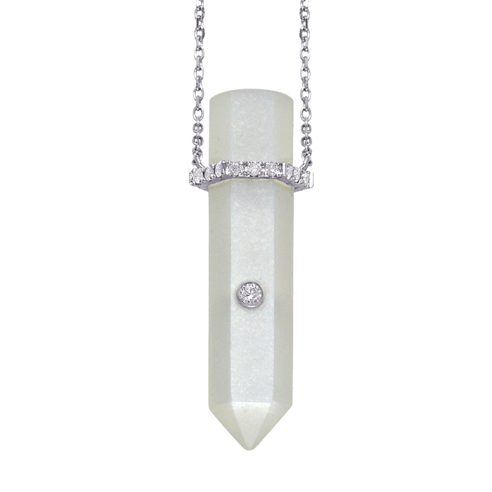 Moonstone Point Pendant Necklace