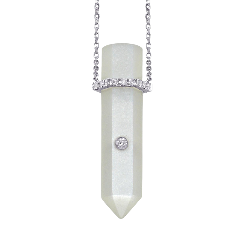 Moonstone Point Pendant Necklace