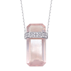 Faceted Crystal Bar Pendant Necklace