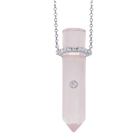 Rose Quartz Point Pendant Necklace