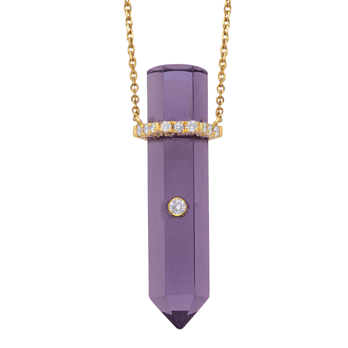 Amethyst Point Pendant Necklace