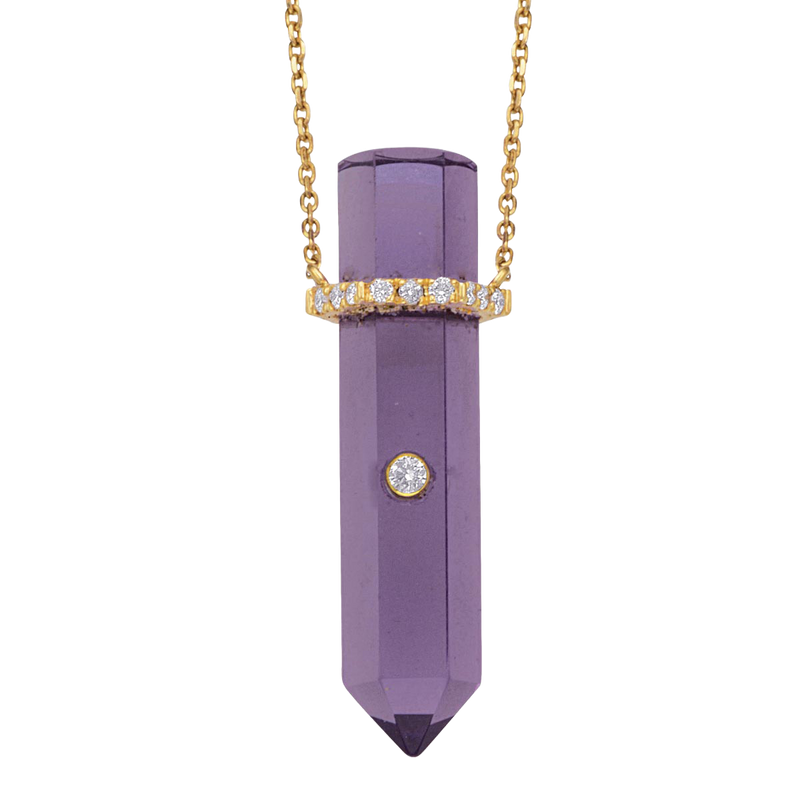 Amethyst Point Pendant Necklace