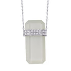 Faceted Crystal Bar Pendant Necklace