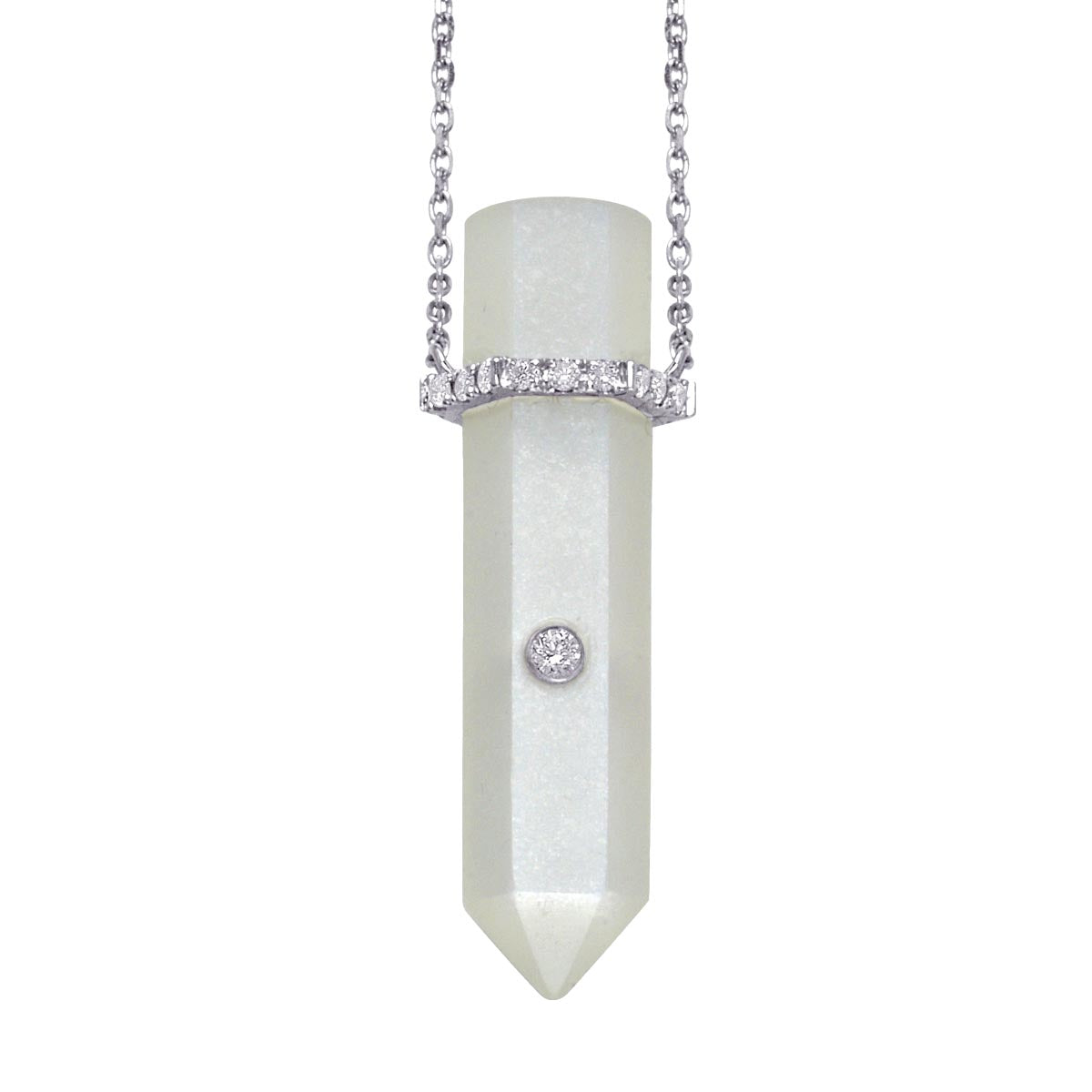 Moonstone Point Pendant Necklace