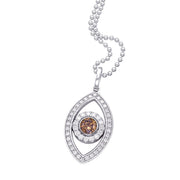 Evil Eye Diamond Pendant Necklace