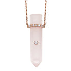 Rose Quartz Point Pendant Necklace