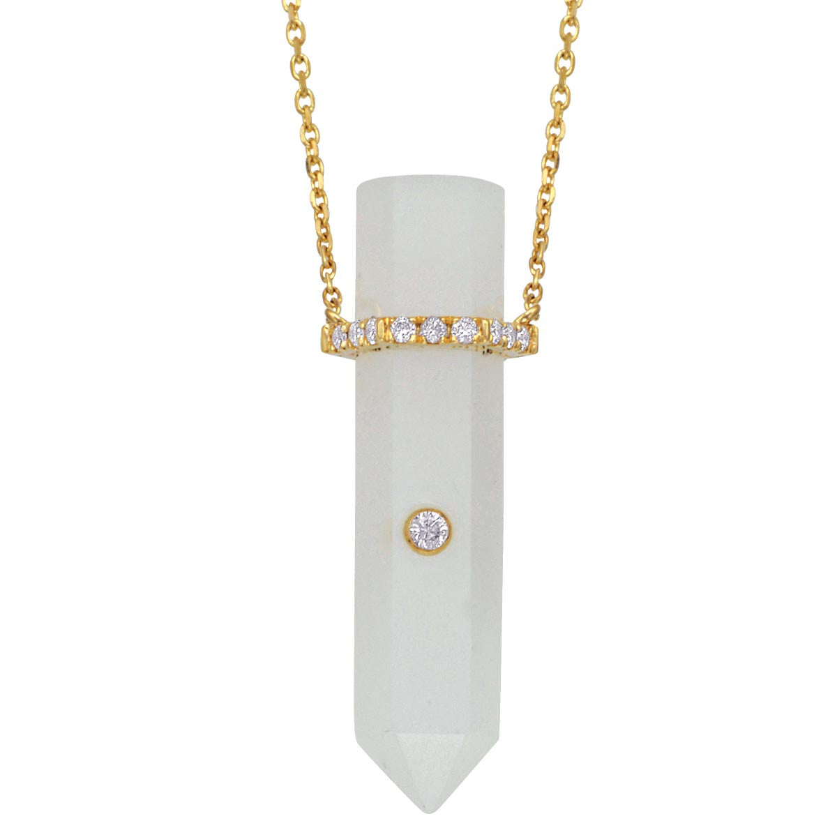 Moonstone Point Pendant Necklace