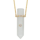 Moonstone Point Pendant Necklace