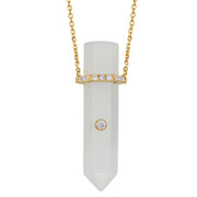 Moonstone Point Pendant Necklace