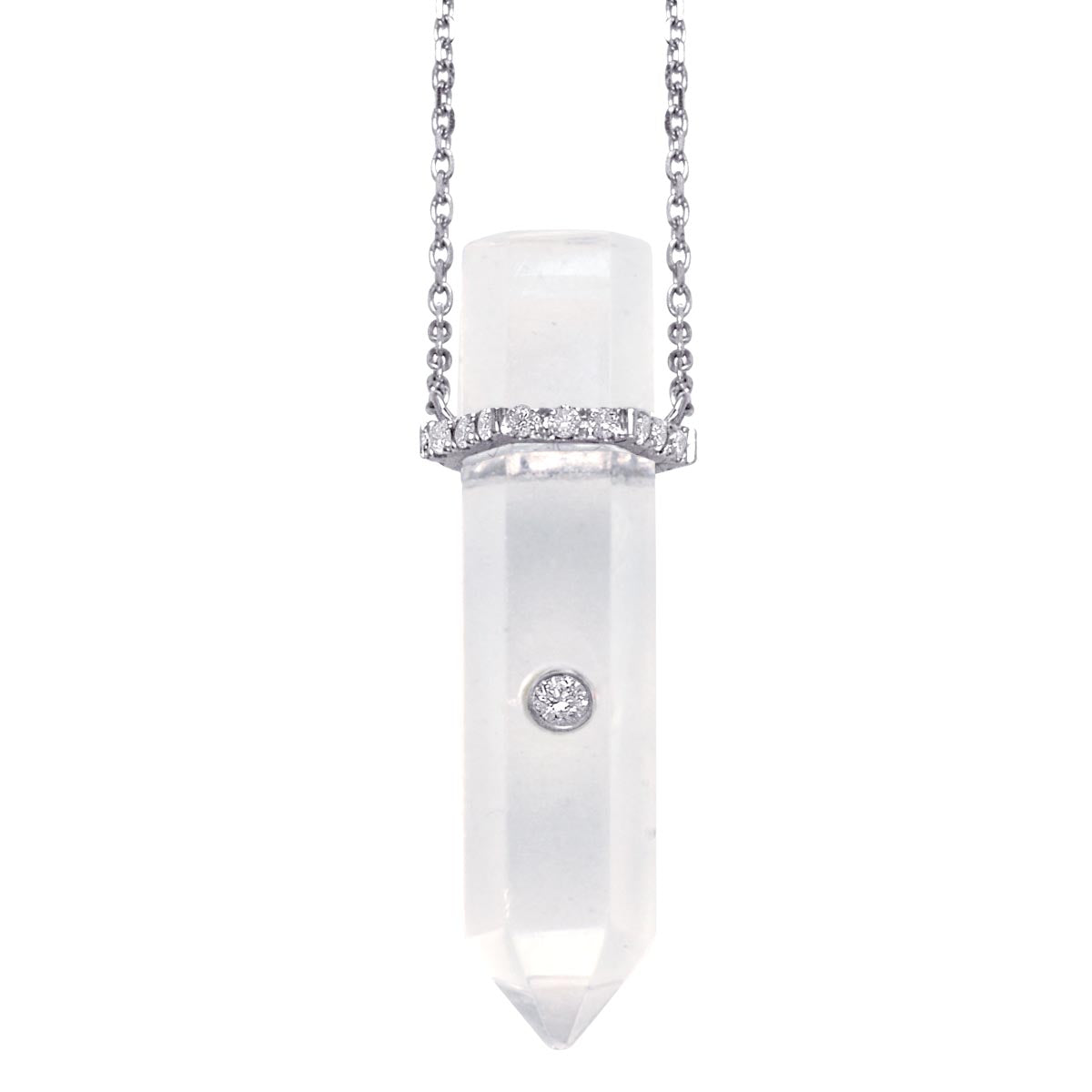 Clear Quartz Point Pendant Necklace