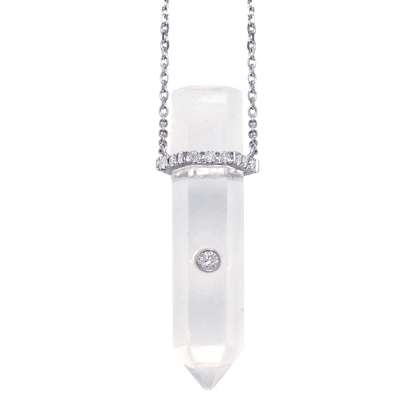 Clear Quartz Point Pendant Necklace