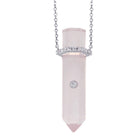 Rose Quartz Point Pendant Necklace